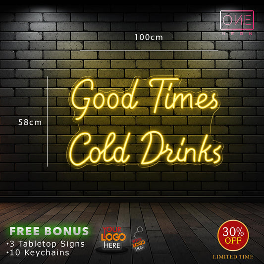 GOOD TIME COLD DRINKS | LED Neon Sign