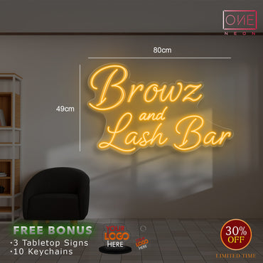 Browz and Lash Bar | LED Neon Sign ( 2 signs)