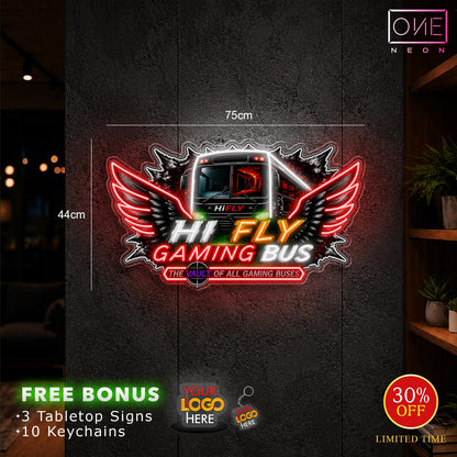 Hi Fly gaming bus | LED Neon Sign