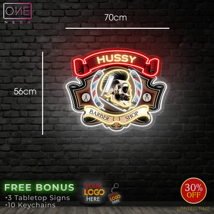 Hussy barber shop | LED Neon Sign