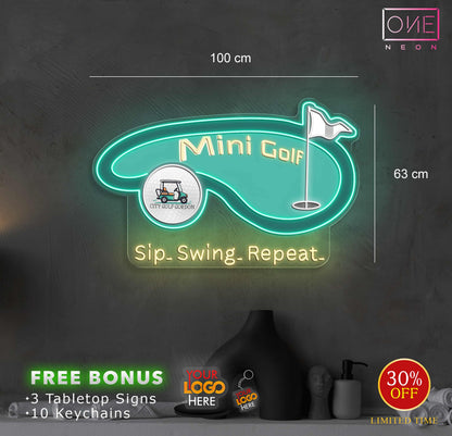 Leaderboard+ Mini golf ( 2 signs) | LED Neon Sign