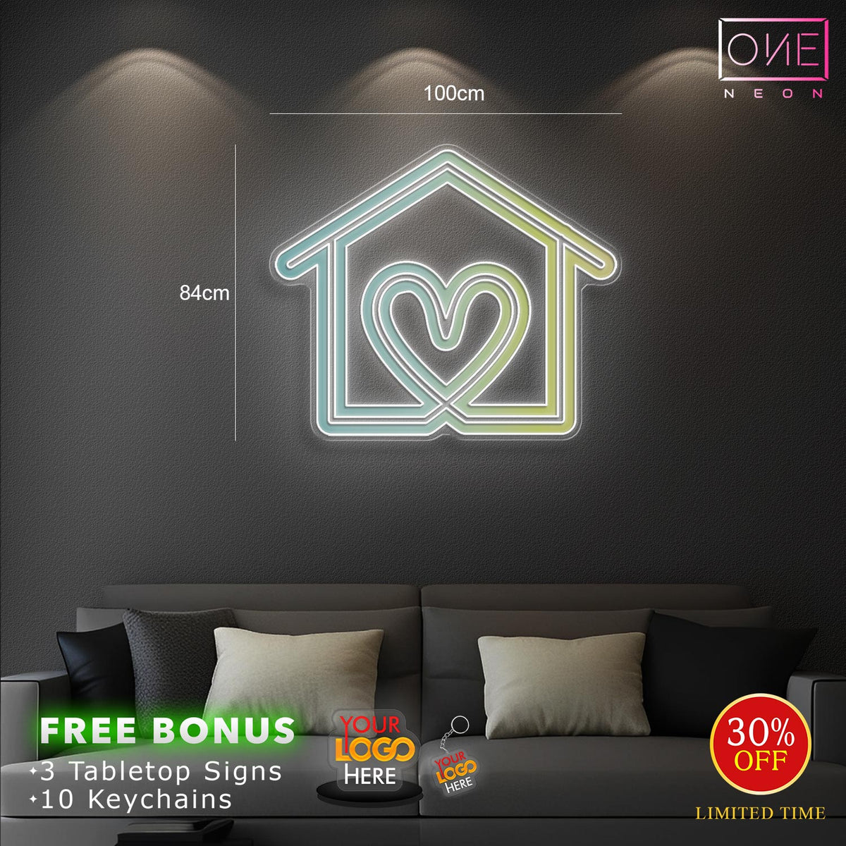 HOUSE LOGO | LED Neon Sign (waterproof)
