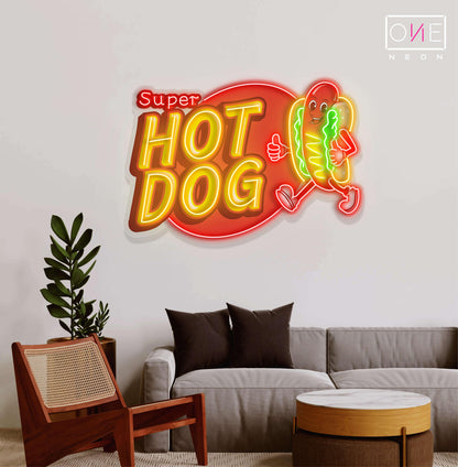 Enseigne au néon à LED Super Hot Dog 