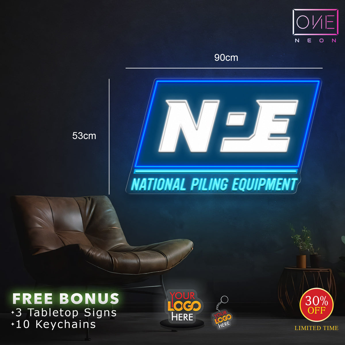 Enseigne au néon LED personnalisée pour entreprise 