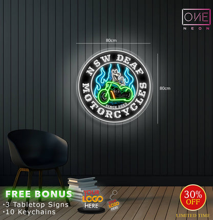 NSW DEAF MOTORCYCLES | LED Neon Sign