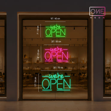 We're Open Led Neon Sign