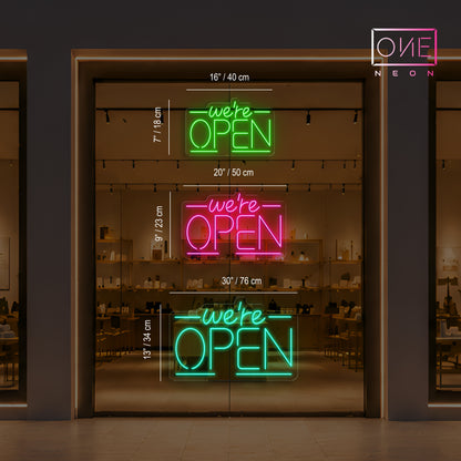 We're Open Led Neon Sign