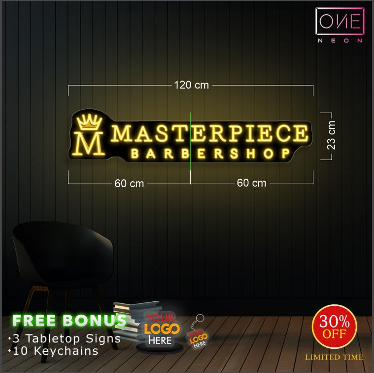 Masterpiece barbershop ( 3 signs) | LED Neon Sign