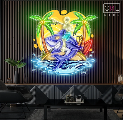 BURGER + TACOS + SHARk + ICE CREAM | LED Neon Sign (4 signs)