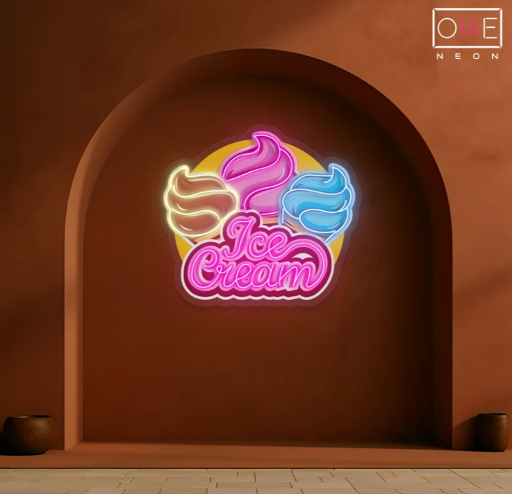 BURGER + TACOS + SHARk + ICE CREAM | LED Neon Sign (4 signs)