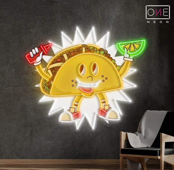BURGER + TACOS + SHARk + ICE CREAM | LED Neon Sign (4 signs)