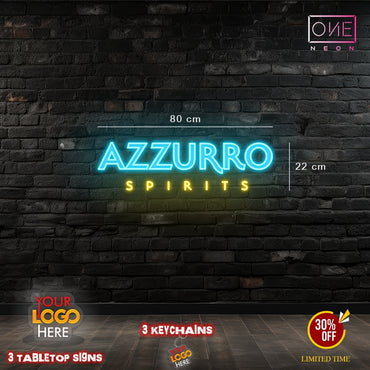 AZZURRO + FRANKLY | LED Neon Sign (2 SIGNS)