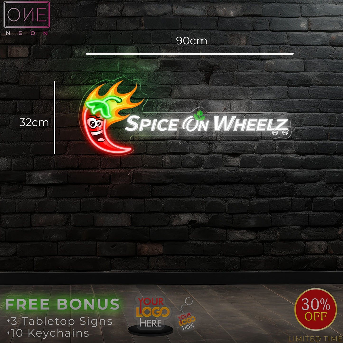 SPICE ON WHEELZ | LED Neon Sign