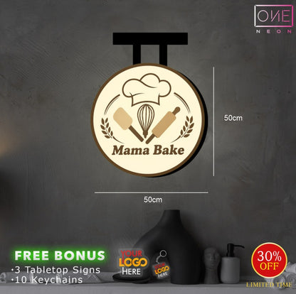 Freshly Baked + Mama Bake | LED Neon Sign + Light Box