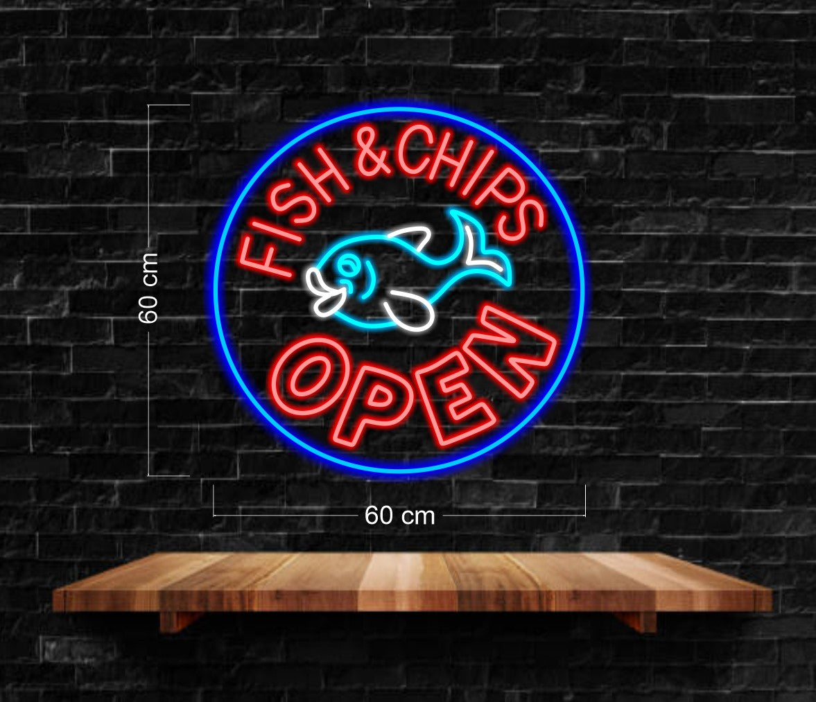 FISH & CHIPS OPEN | LED Neon Sign