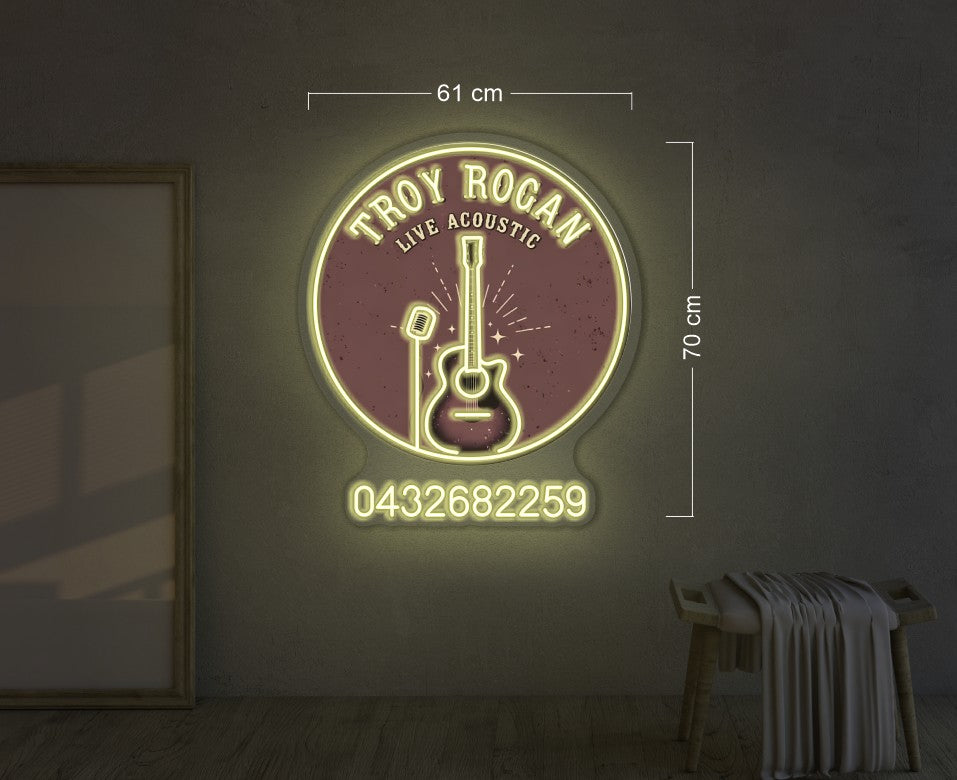 TROY ROGAN LIVE ACOUSTIC | LED Neon Sign