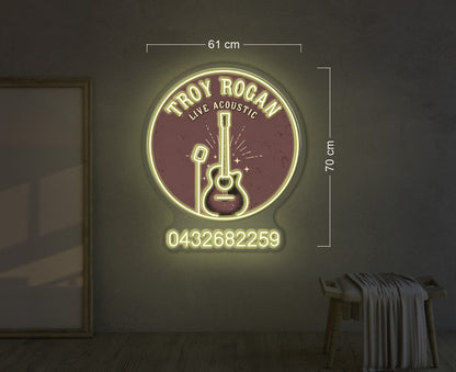 TROY ROGAN LIVE ACOUSTIC | LED Neon Sign