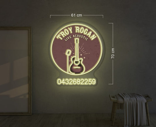 TROY ROGAN LIVE ACOUSTIC | LED Neon Sign