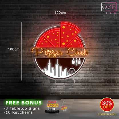 Pizza Club logo | LED Neon Sign (2 signs)