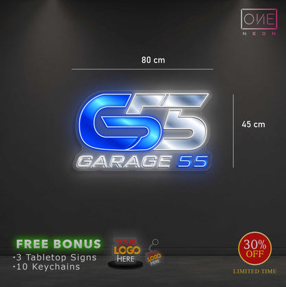 Garage 55 + Clane lift Australia ( 2 signs) | LED Neon Sign