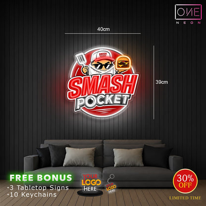SMASH POCKET | LED Neon Sign (waterproof)