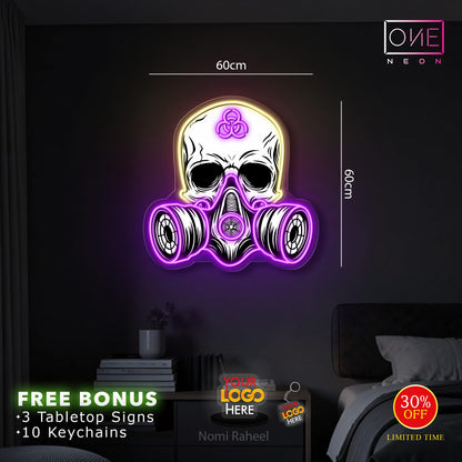 Skull mask | LED Neon Sign