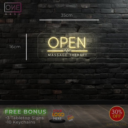 CHAN SUPA Thai Massage & Day Spa + open | LED Neon Sign (2 signs)