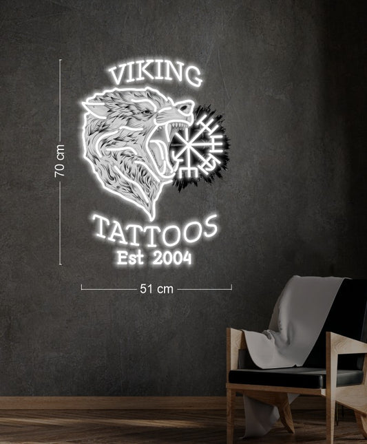 Viking Tattoo est 2004| LED Neon Sign
