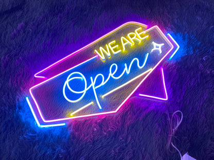 We're open logo | LED Neon Sign