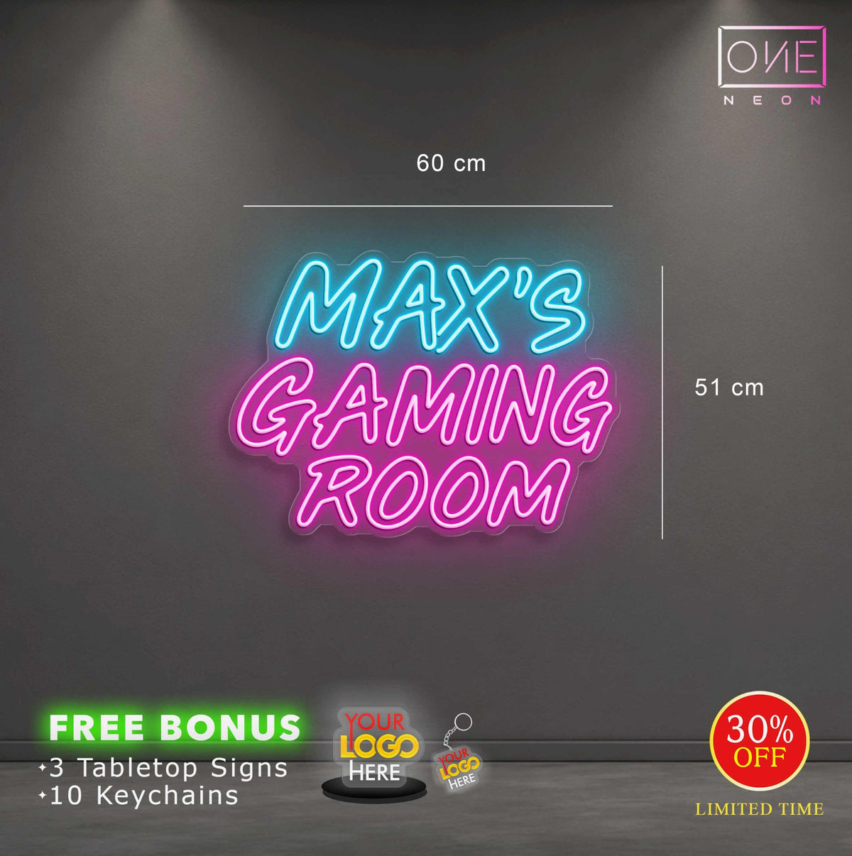 GAMING ROOM | LED Neon Sign (2 signs)