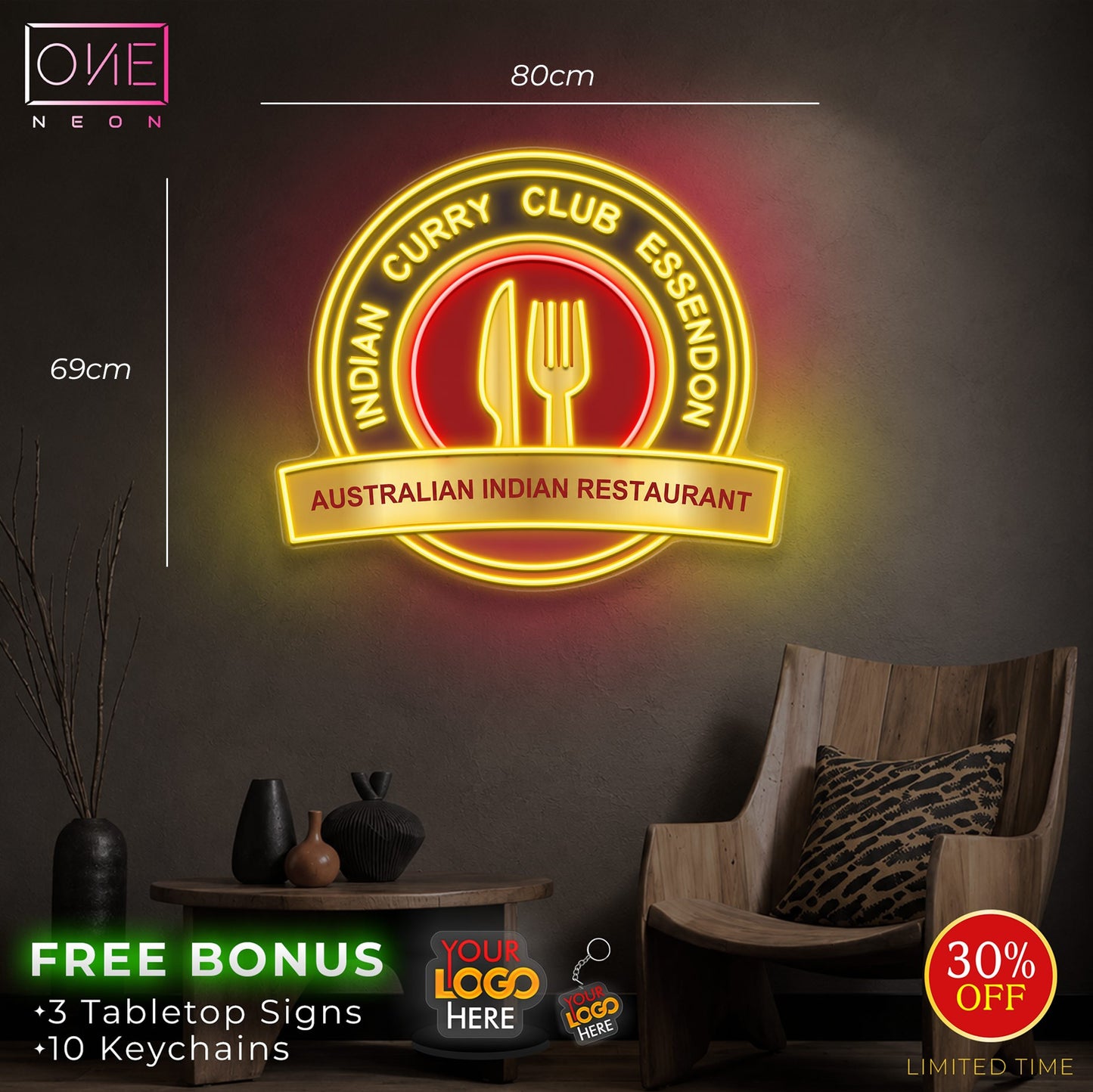 INDIAN CURRY CLUB ESSENDON | LED Neon Sign
