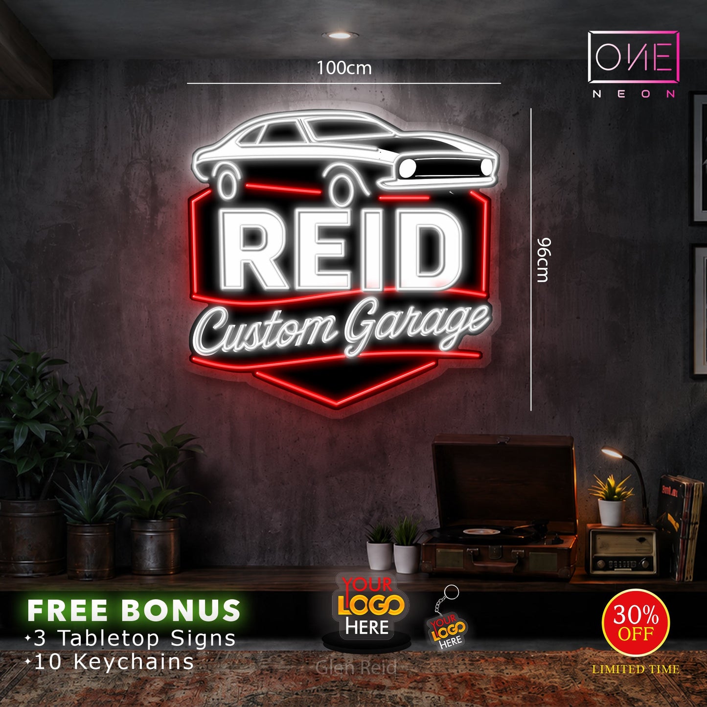 REID CUSTOM GARAGE | LED Neon Sign
