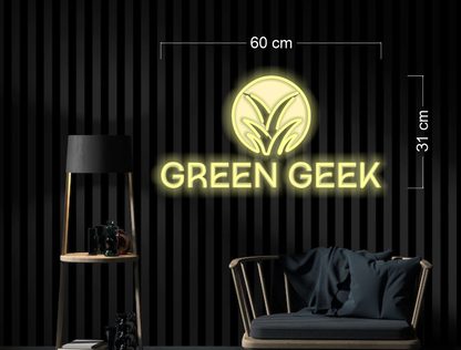 GREEN GEEK & COCKTAILS | LED Neon Sign (2 Waterproof signs)