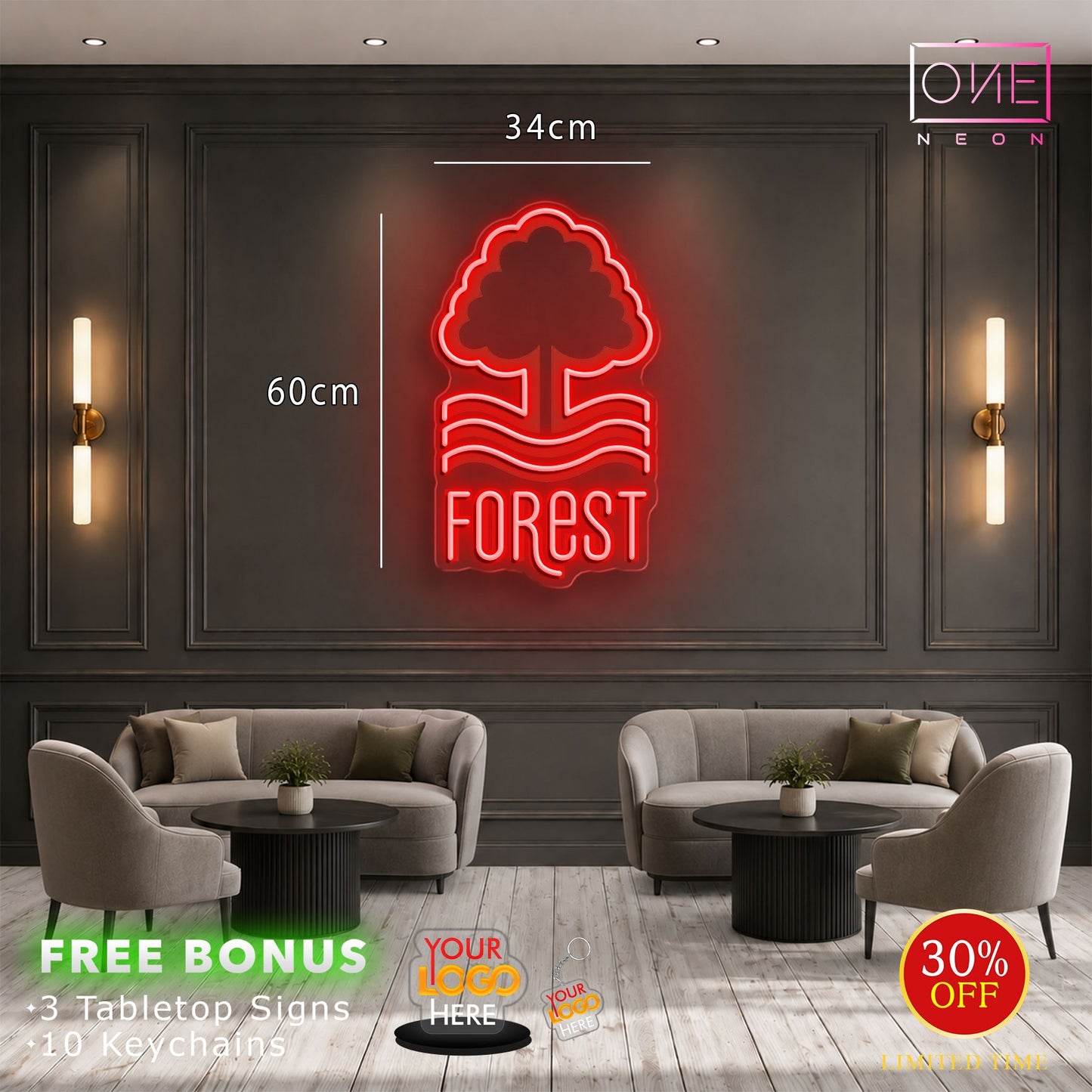 Erasure + forest | LED Neon Sign (3 signs)