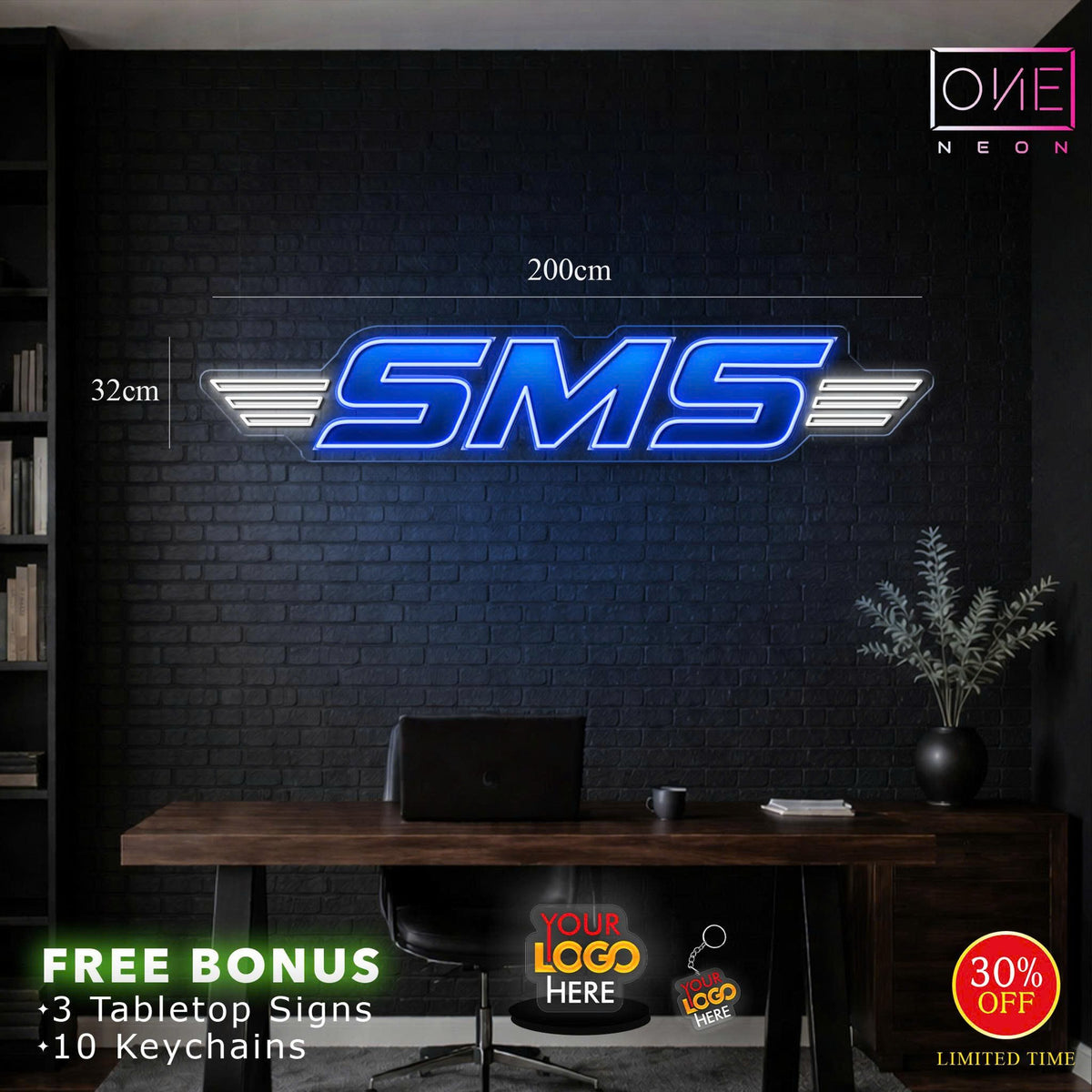 SMS logo | LED Neon Sign (waterproof)