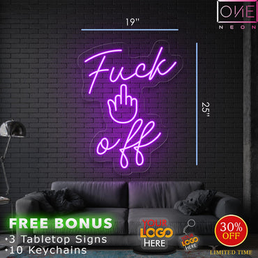 Welcome to the Jailhouse BBQ & Fuck off   | LED Neon Sign (outdoor) ( 2signs)