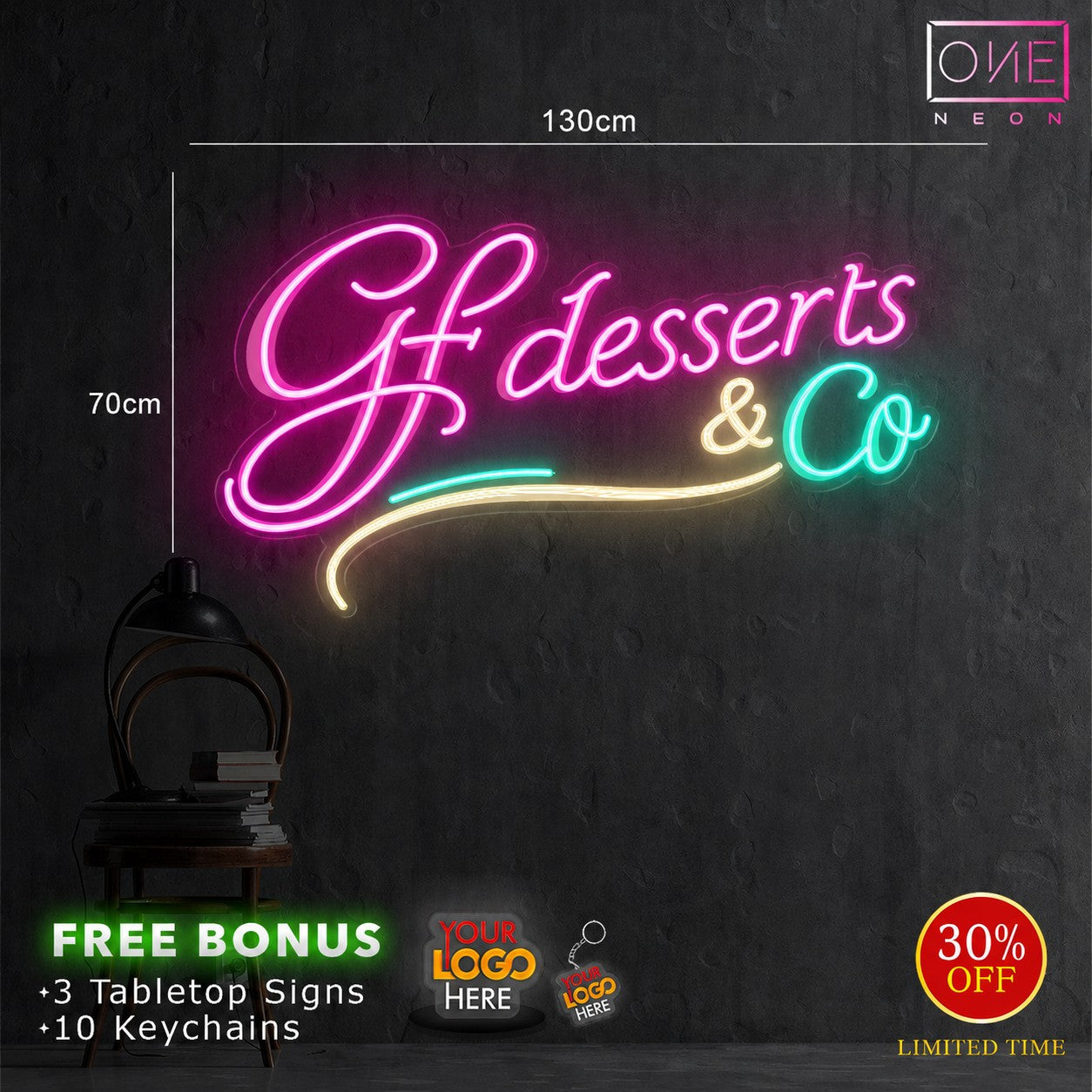 GF desserts & Co | LED Neon Sign (waterproof)