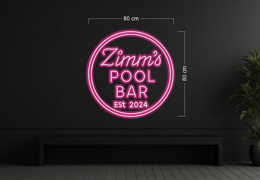 Zimm’s Pool Bar Est.2024 | LED Neon Sign