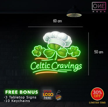 CELTIC CRAVINGS | LED Neon Sign (2 outdoor signs)
