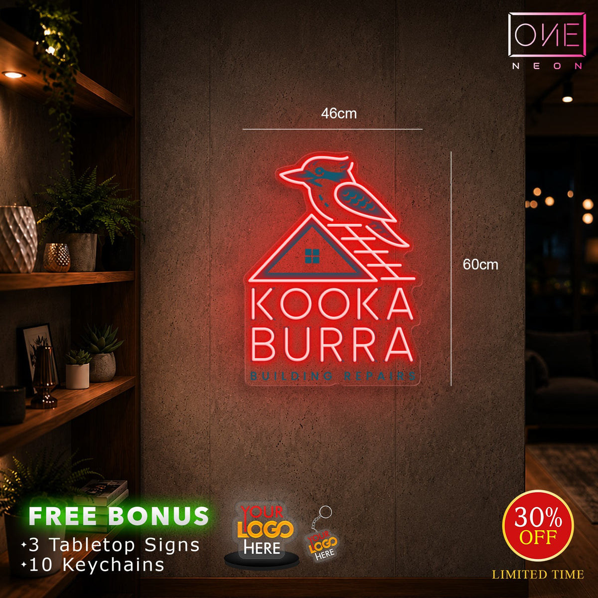 KOOKA BURRA BUILDING REPAIRS | LED Neon Sign
