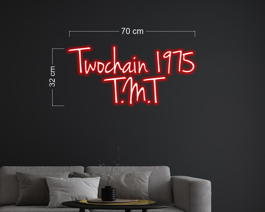 Two chain 1975 T.M.T | LED Neon Sign