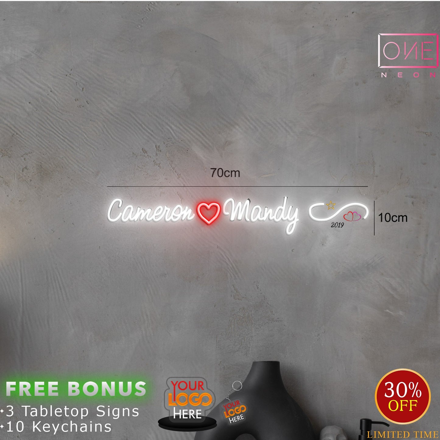 Cameron Mandy | LED Neon Sign (2 signs)