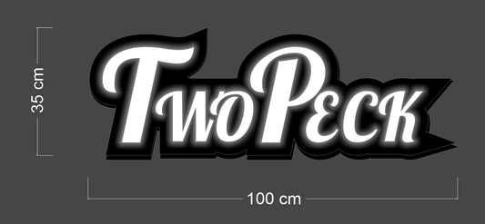 TWO PECK | LED Neon Sign (light box)