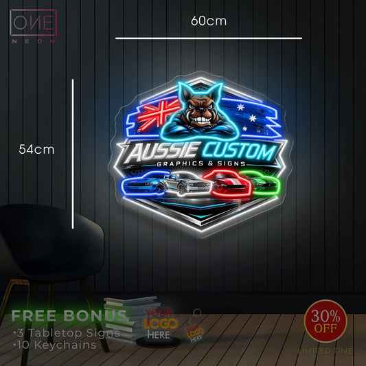 AUSSIE CUSTOM + KJH | LED Neon Sign (2 signs)