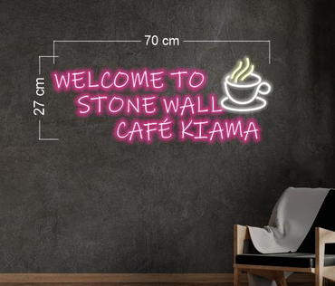 Stone wall cafe Kiama+ Welcome to Stone Wall cafe Kiama ( 2 signs) | LED Neon Sign