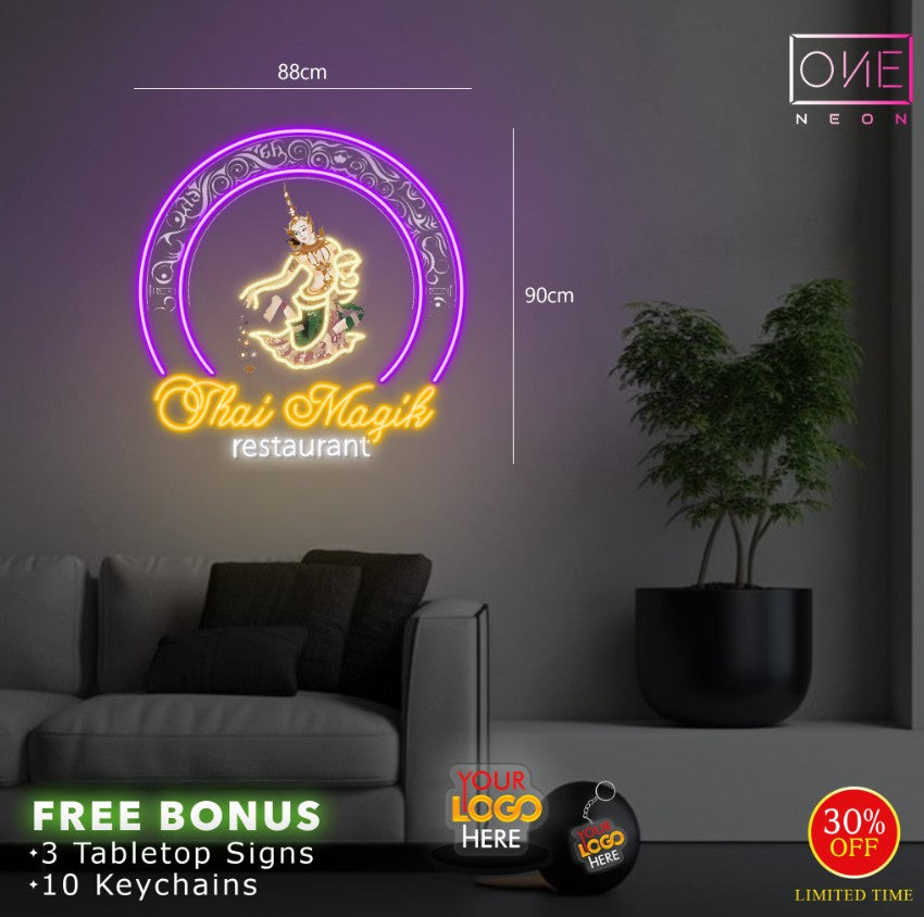 Thai Magik restaurant+ 50 keyrings | LED Neon Sign
