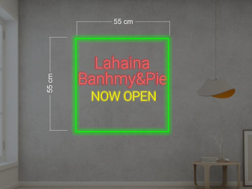 Lahaina Banhmy&pie + le's signature baguette ( 2 signs) | LED Neon Sign