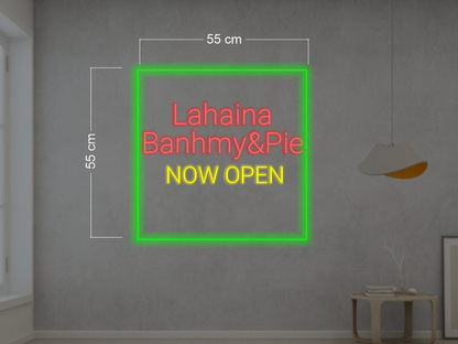 Lahaina Banhmy&pie + le's signature baguette ( 2 signs) | LED Neon Sign
