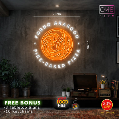 FORRNO ARAKOON FIRE BAKED PIZZA | LED Neon Sign (waterproof)
