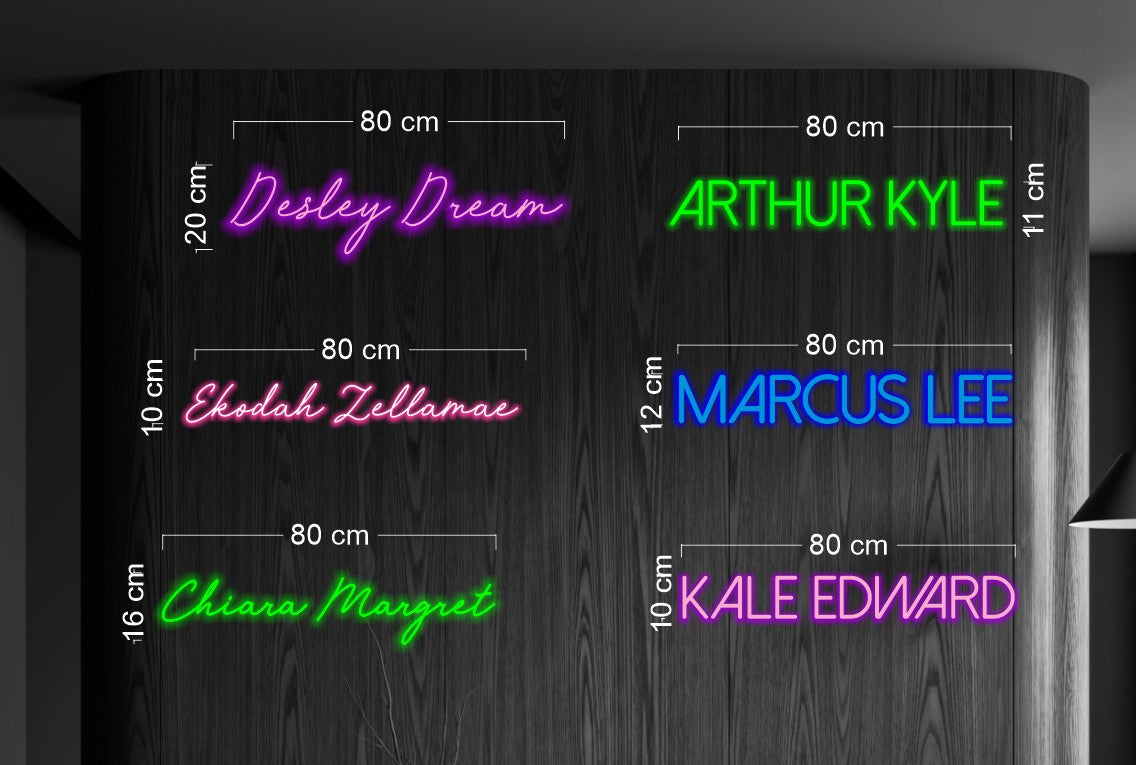 Led Design Names 6 names | LED Neon Sign (6 signs) – ONE Neon™ Sign - Australia
